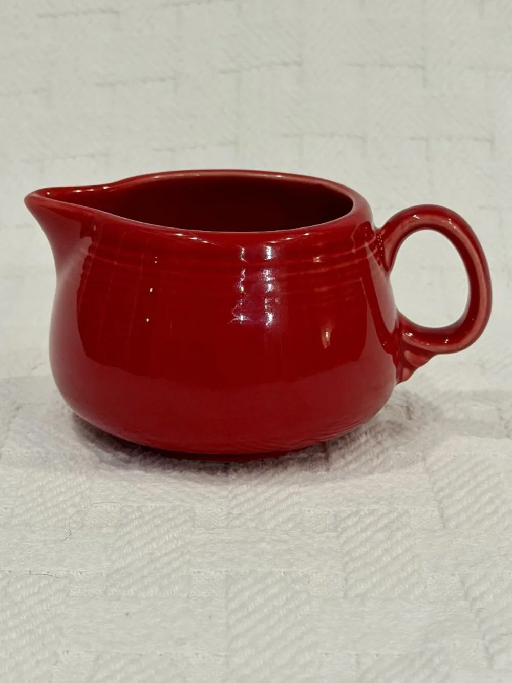 Fiesta Scarlet Red Creamer – Made in USA – Homer Laughlin Fiestaware